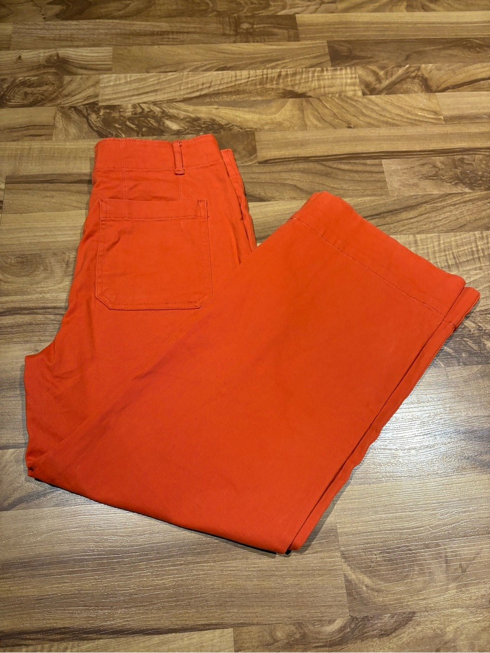 Bagatelle Collection Orange Patch Pocket Twill Pant Size 6 Stained
